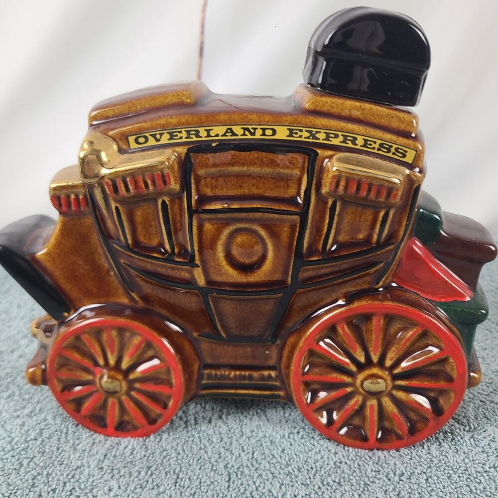 Vintage Ezra Brooks 1969 Kentucky Bourbon Whiskey Overland Express Stagecoach